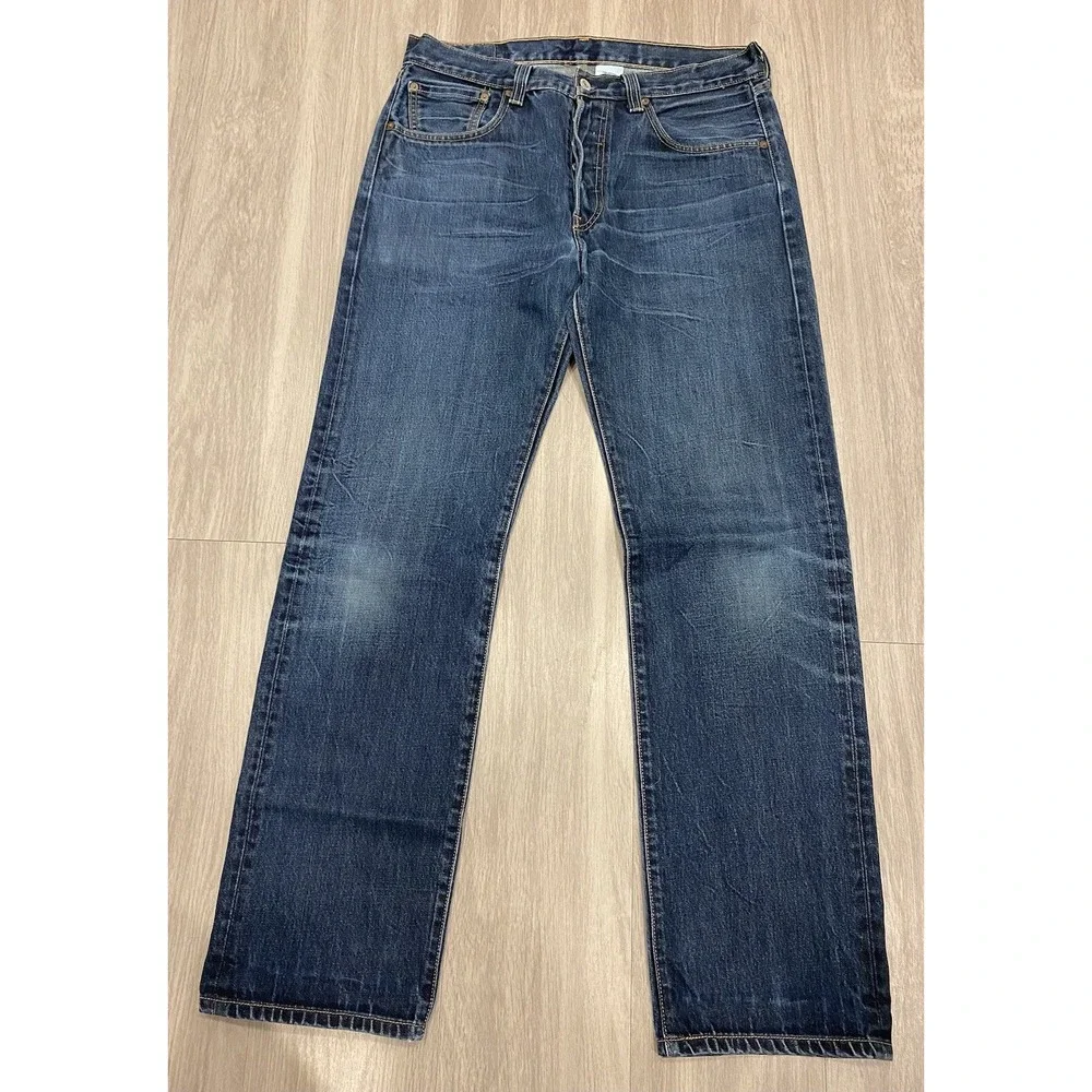 Levi's 501 Jeans Men's 33x32 (34x33) Button Fly Classic Fit Straight Blue